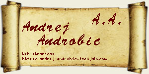Andrej Androbić vizit kartica